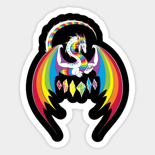 Rainbow Pride Dragon Sticker by WingLorn